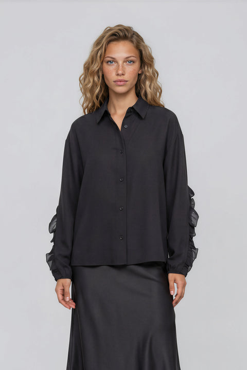 Sleeve Ruffle Blouse