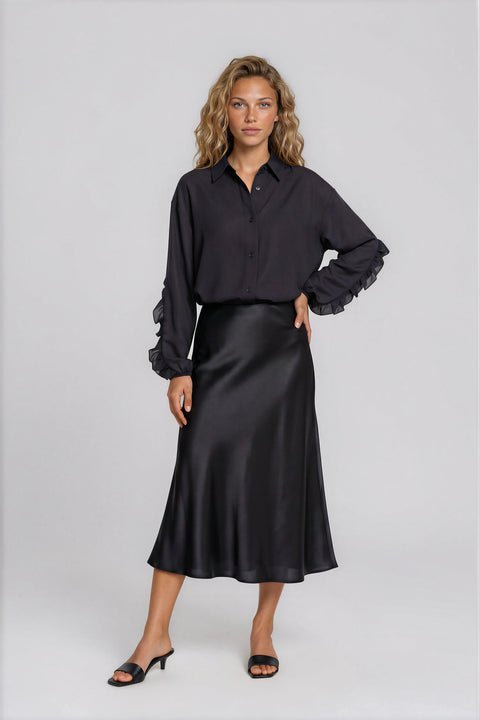Sleeve Ruffle Blouse