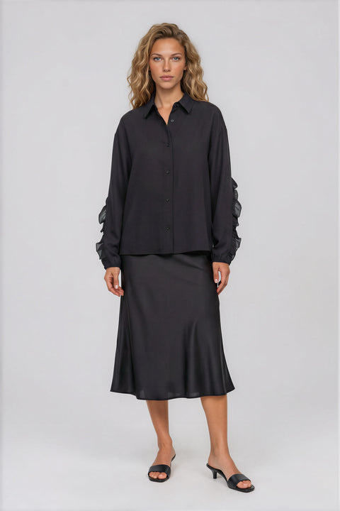 Sleeve Ruffle Blouse