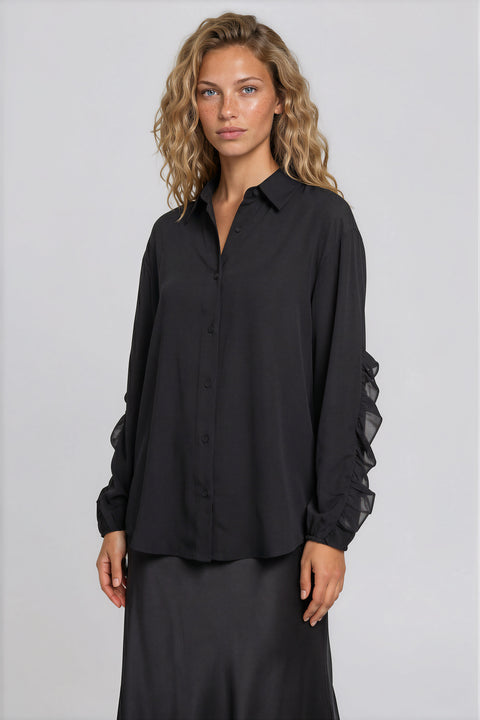 Sleeve Ruffle Blouse