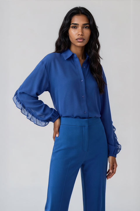 Sleeve Ruffle Blouse