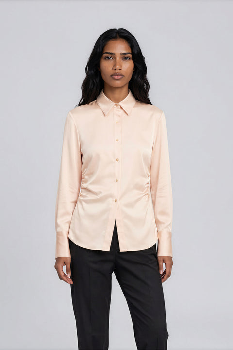 Satin Ruched Shirt