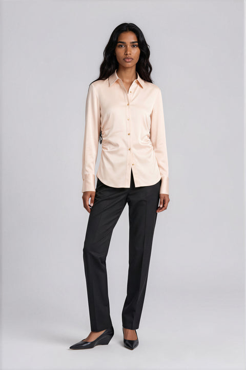 Satin Ruched Shirt