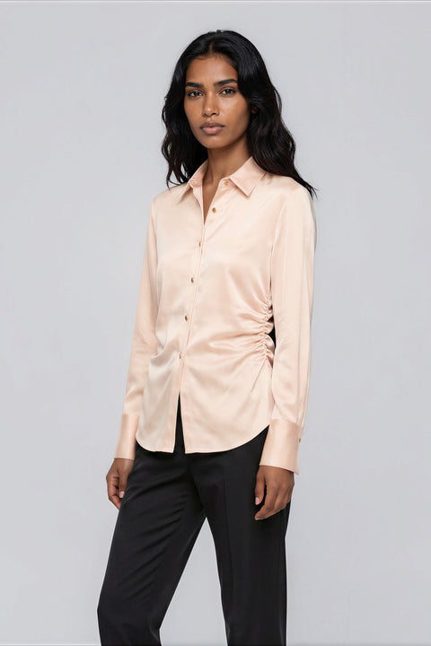 Satin Ruched Shirt