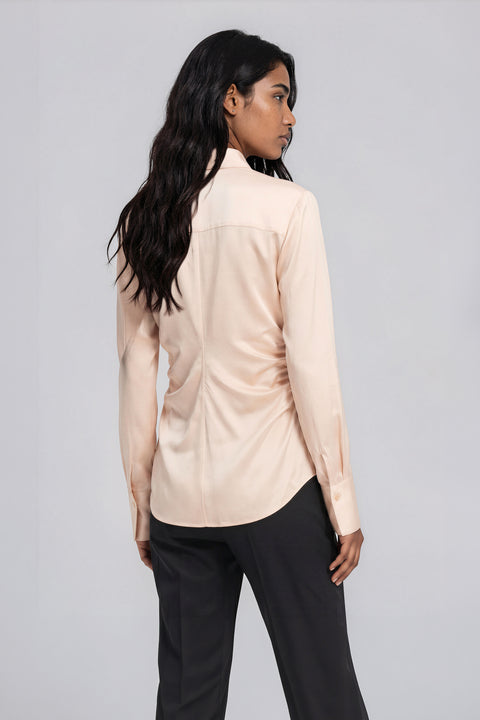 Satin Ruched Shirt