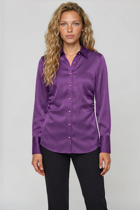 Satin Ruched Shirt