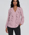 Front Ruffle Blouse